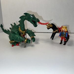 Playmobil # 3840 Magic Green Dragon & Prince from 1995